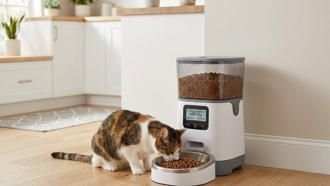 Automatisk foderautomat til kat – sådan fungerer timer og portioner