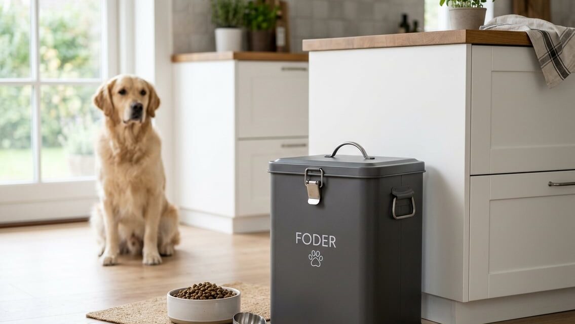 Foderspand til hund – størrelser, låg og praktisk opbevaring
