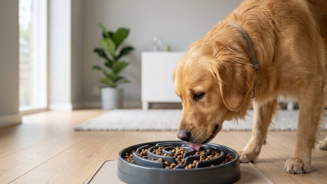Slow feeder til hund – typer, materialer og sådan fungerer skålen